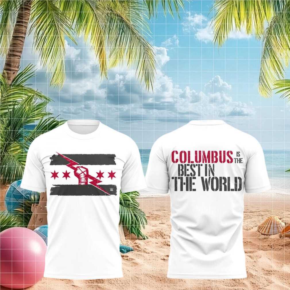 CM Punk Columbus Is The Best In The World Wrestling Fan White Shirt - Limotees LLC
