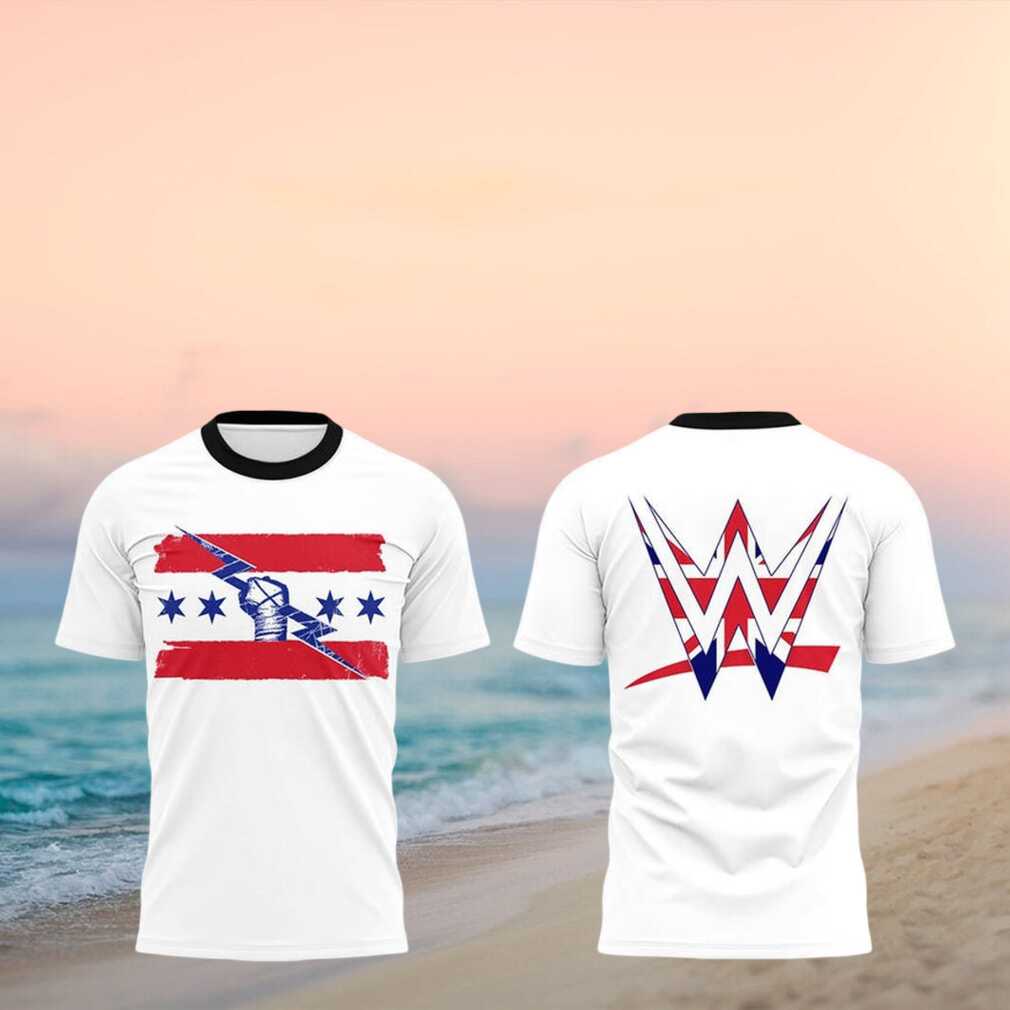 CM Punk Fist Lightning Bolt WWE London Tour White Retro Style Men Women Shirt - Limotees LLC