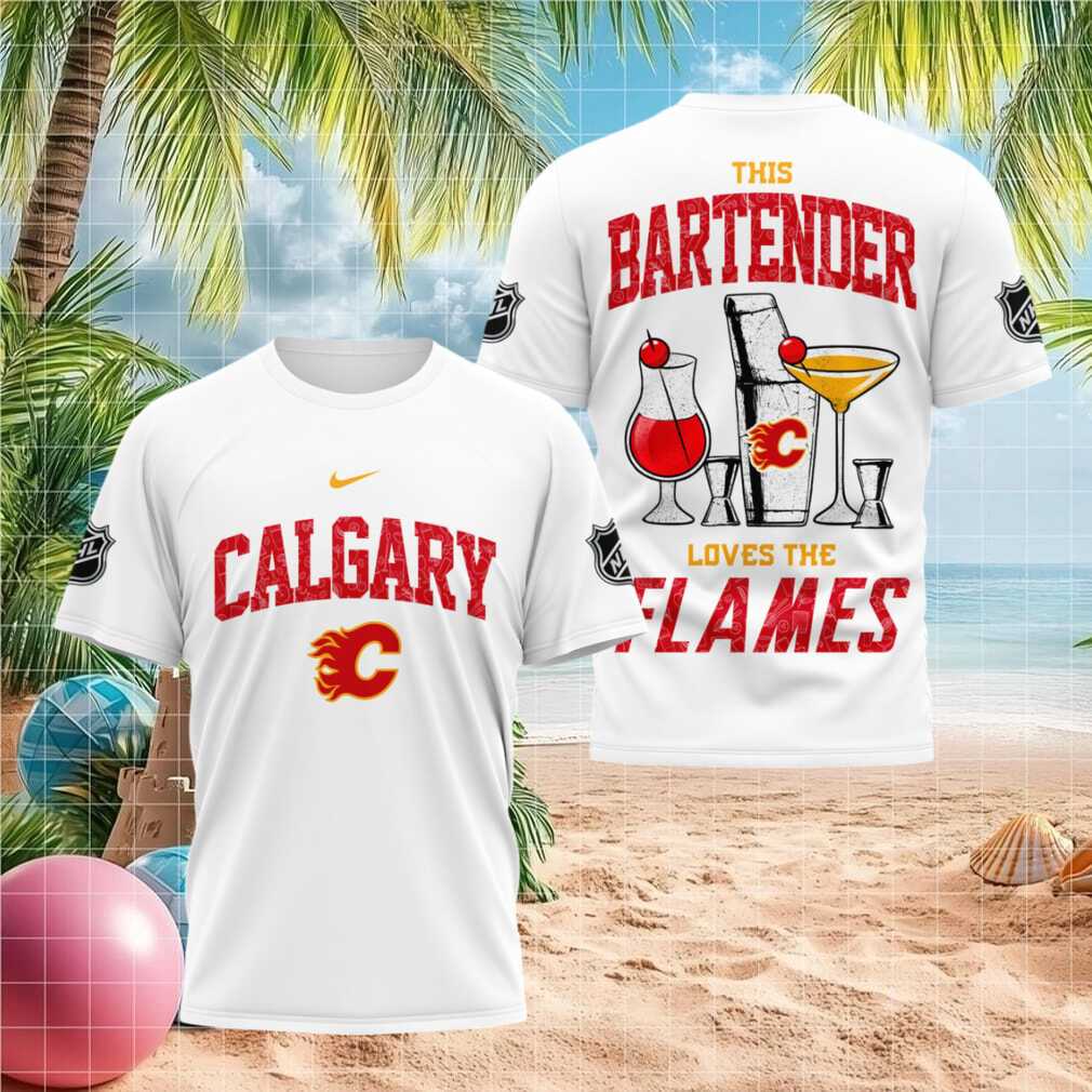 Calgary Flames Bartender Fan Hockey Graphic Shirt - Limotees LLC