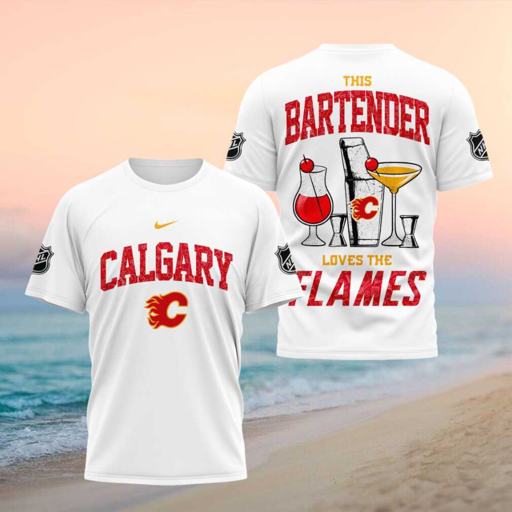 Calgary Flames Bartender Fan Hockey Graphic Shirt - Limotees LLC