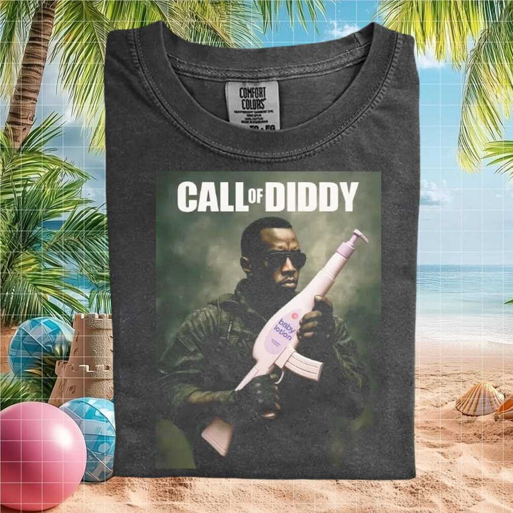 Call Of Diddy Baby Lotion Parody Gaming Style Graphic T Shirt - Limotees LLC