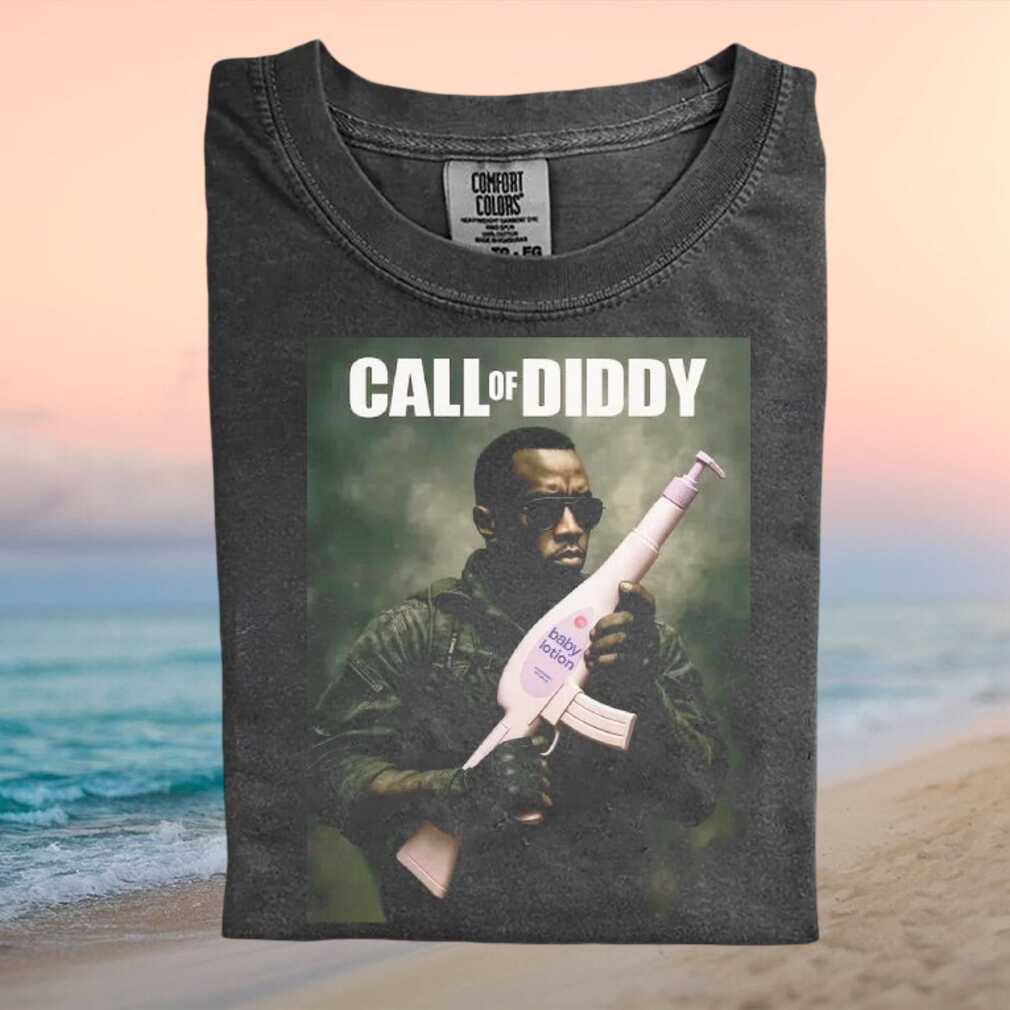 Call Of Diddy Baby Lotion Parody Gaming Style Graphic T Shirt - Limotees LLC