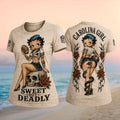 Carolina Football Betty Boop Skull Sweet But Deadly Shirt