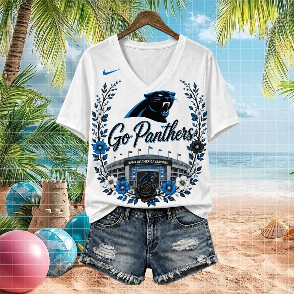 Carolina Panthers Bank Of America Stadium Floral Shirt - Limotees LLC