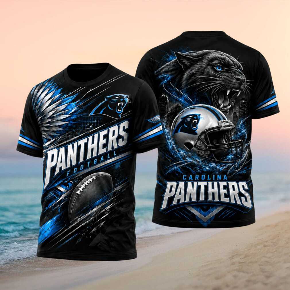 Carolina Panthers Football Panther Mascot Graphic Print Shirt - Limotees LLC