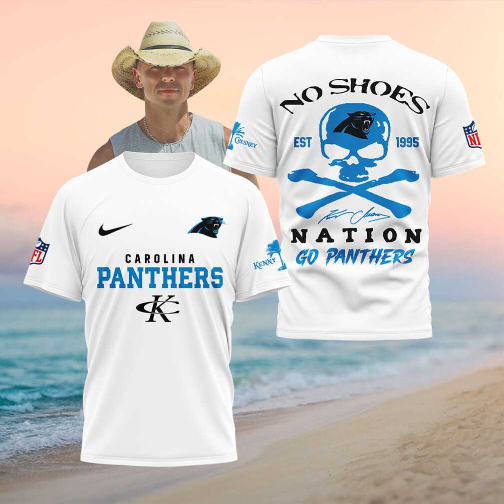 Carolina Panthers Football Skull No Shoes Nation Shirt