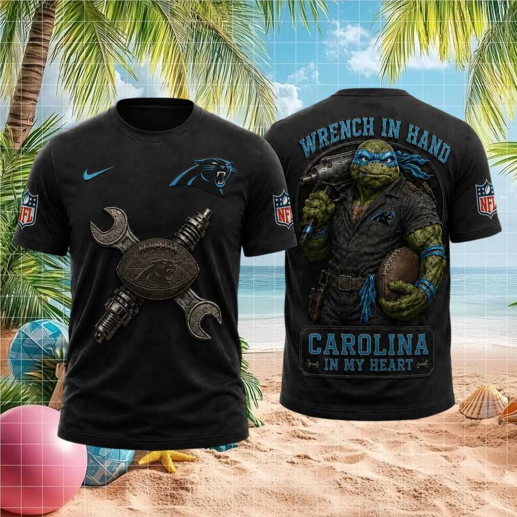 Carolina Panthers Turtle Mechanic Wrench In Hand Football Shirt