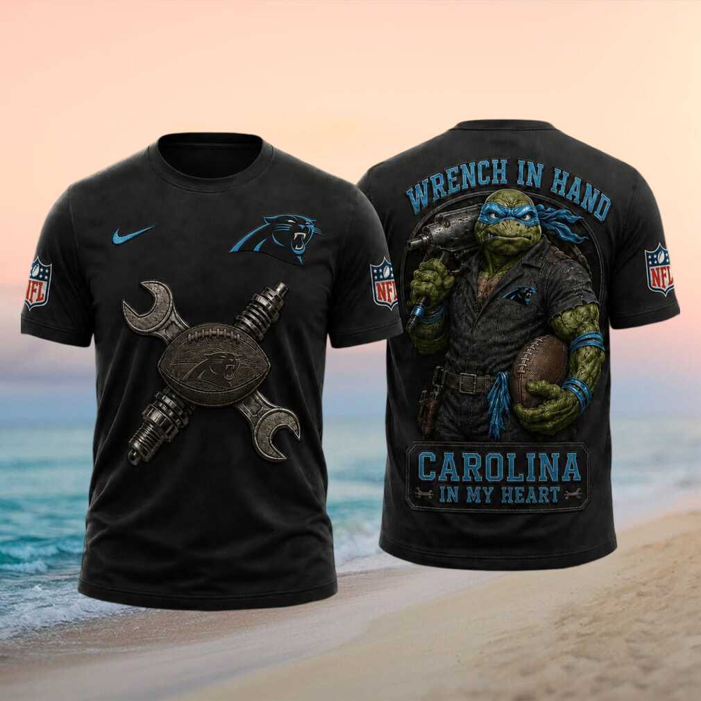 Carolina Panthers Turtle Mechanic Wrench In Hand Football Shirt