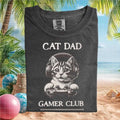 Cat Dad Gamer Club Retro Vintage Graphic T Shirt - Limotees LLC