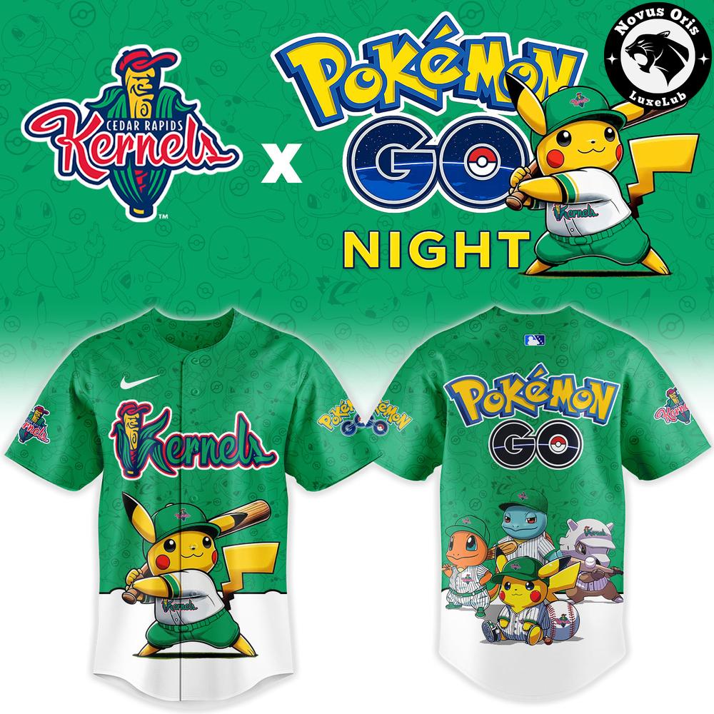 Cedar Rapids Kernels x Pokemon GO Night 2026 Limited Edition Baseball Jersey