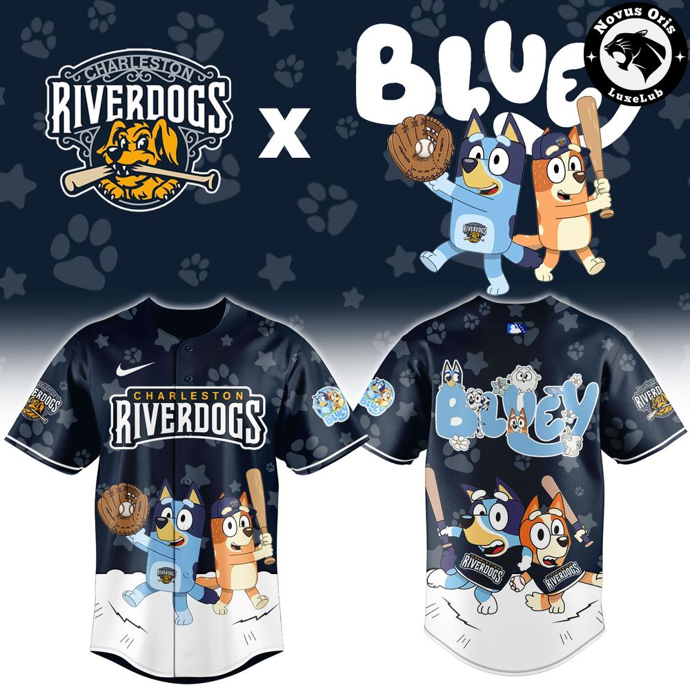 Charleston RiverDogs x Bluey Night Limited Edition Baseball Jersey