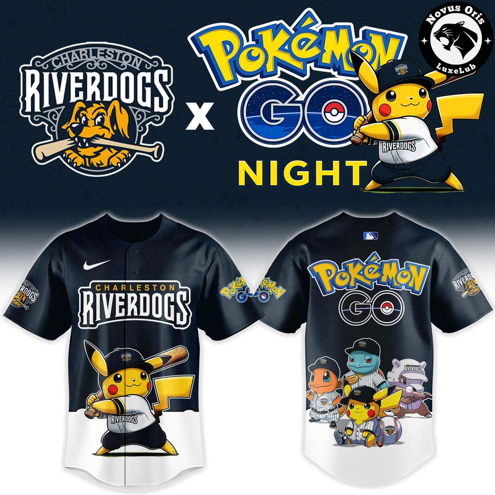 Charleston RiverDogs x Pokemon GO Night Mashup Limited Baseball Jersey