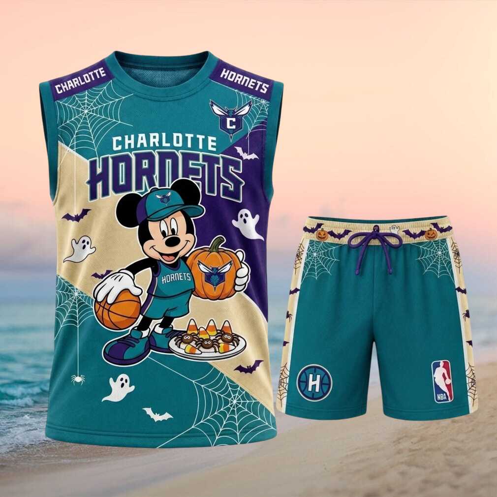 Charlotte Hornets Mickey Mouse Halloween Sports Shirt and