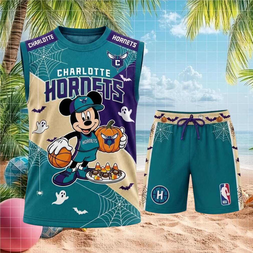 Charlotte Hornets Mickey Mouse Halloween Sports Shirt and