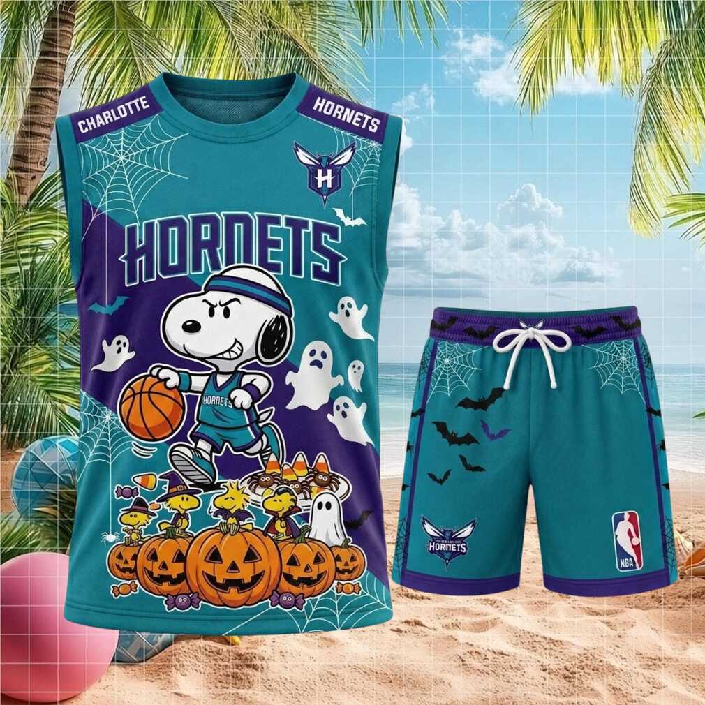 Charlotte Hornets Snoopy Halloween Basketball Shirt