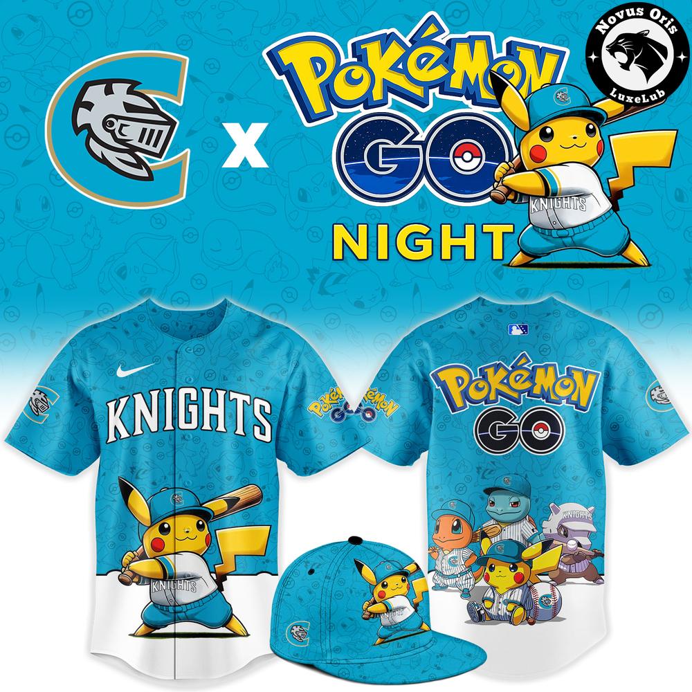 Charlotte Knights x Pokemon GO Night Limited Edition Baseball Jersey