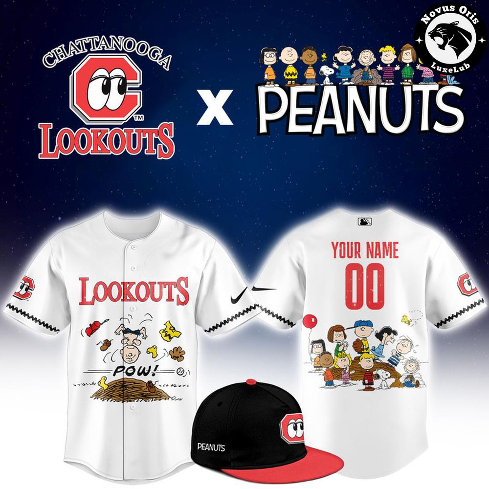 Chattanooga Lookouts x Peanuts Night Limited Edition Baseball Jersey