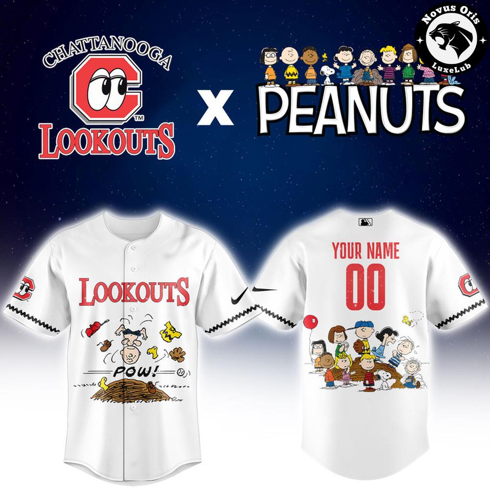 Chattanooga Lookouts x Peanuts Night Limited Edition Baseball Jersey