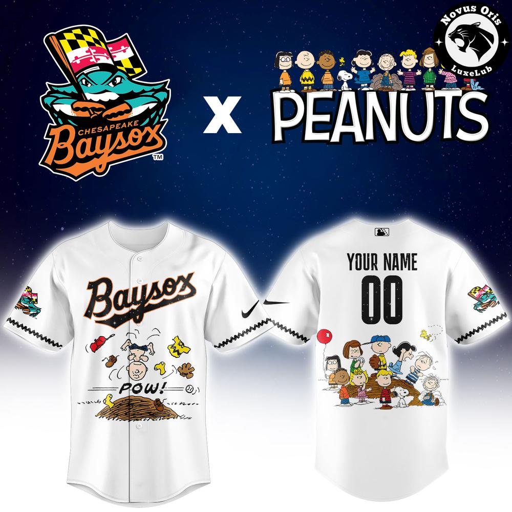 Chesapeake Baysox x Peanuts Night Limited Edition Baseball Jersey
