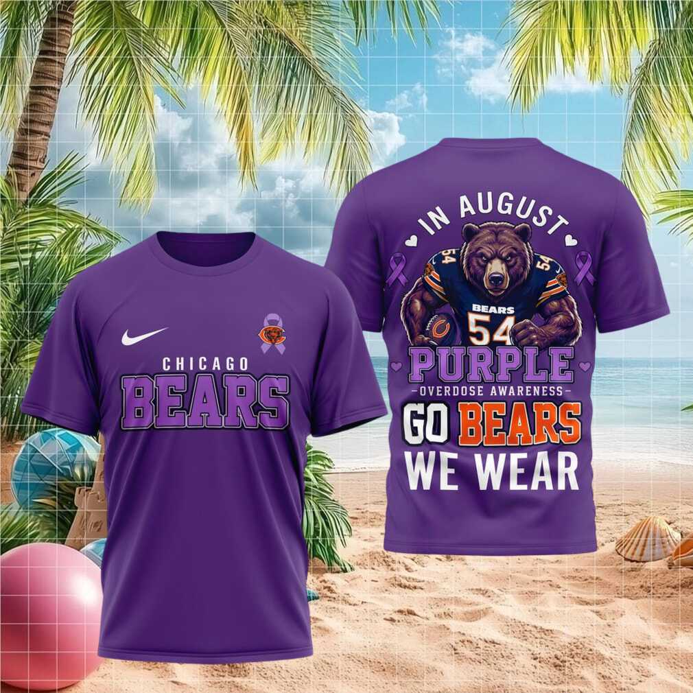 Chicago Bears Bear Mascot Awareness Purple Shirt - Limotees LLC