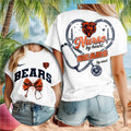 Chicago Bears Bear Nurse Heartbeat Stethoscope Shirt