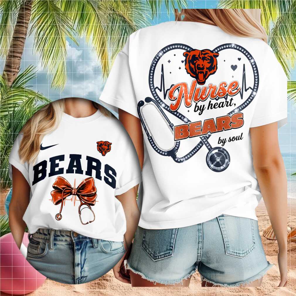 Chicago Bears Bear Nurse Heartbeat Stethoscope Shirt