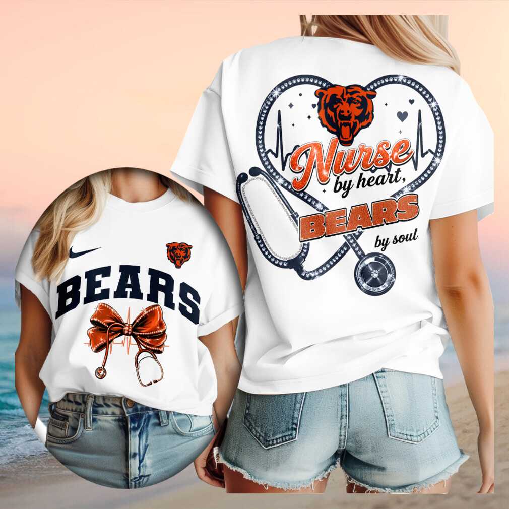 Chicago Bears Bear Nurse Heartbeat Stethoscope Shirt