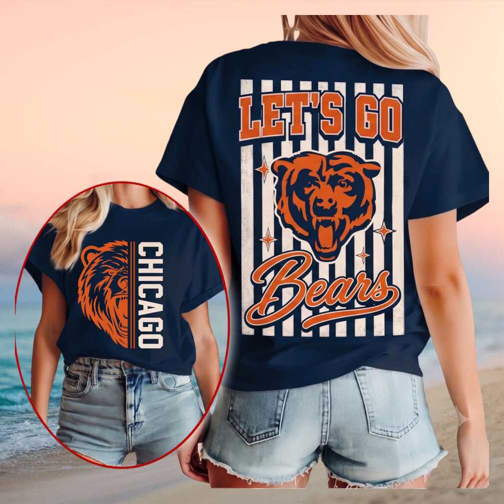 Chicago Bears Football Let Us Go Vintage Striped Shirt