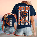 Chicago Bears Football Let Us Go Vintage Striped Shirt