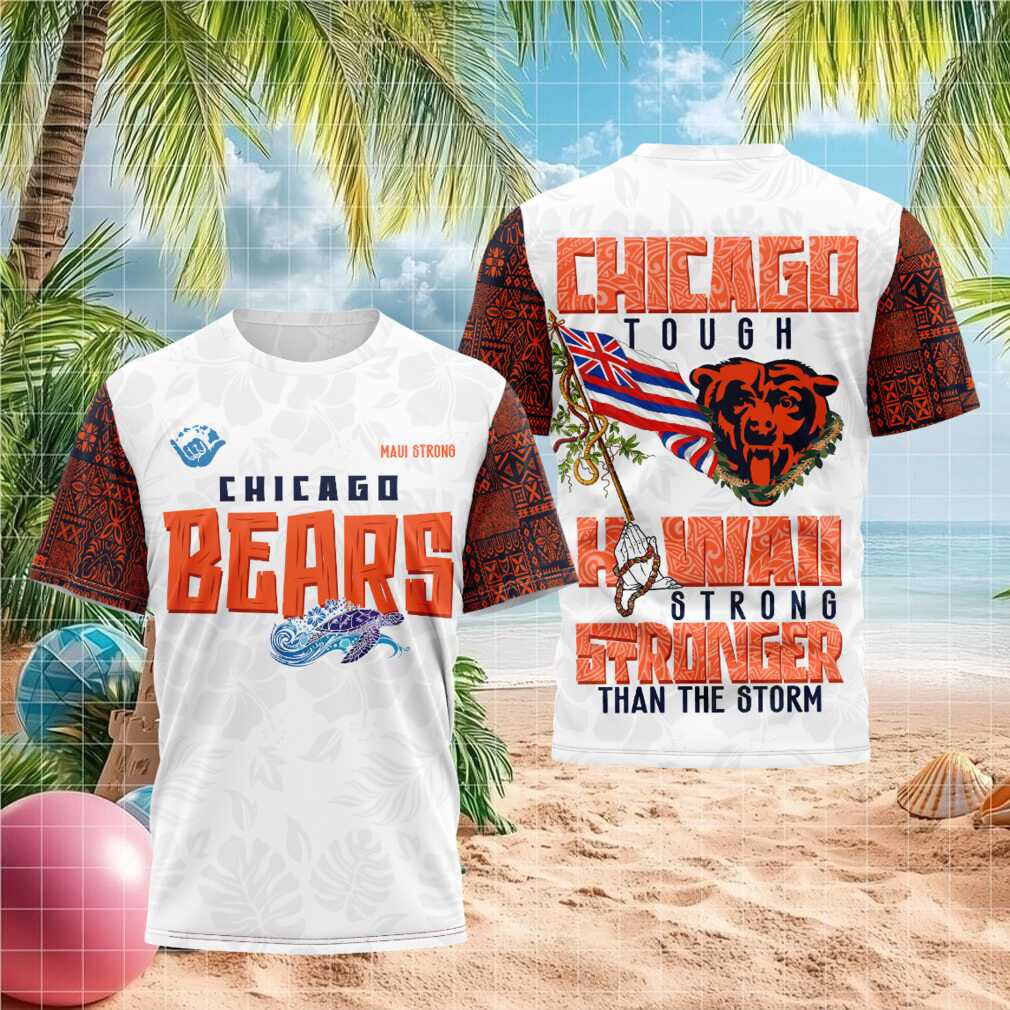 Chicago Bears Hawaiian Shirt Maui Strong Turtle Shirt
