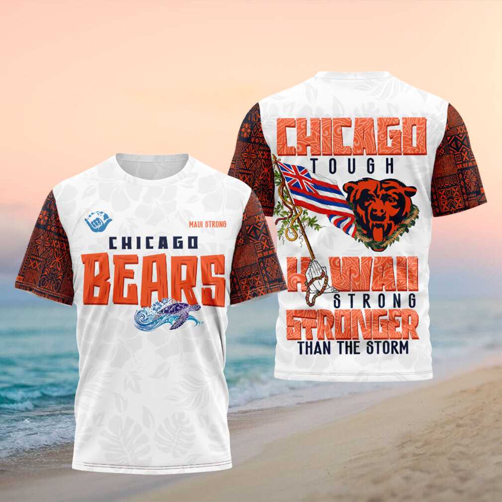 Chicago Bears Hawaiian Shirt Maui Strong Turtle Shirt