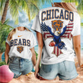 Chicago Bears Mascot American Eagle Cross Football Shirt - Limotees LLC