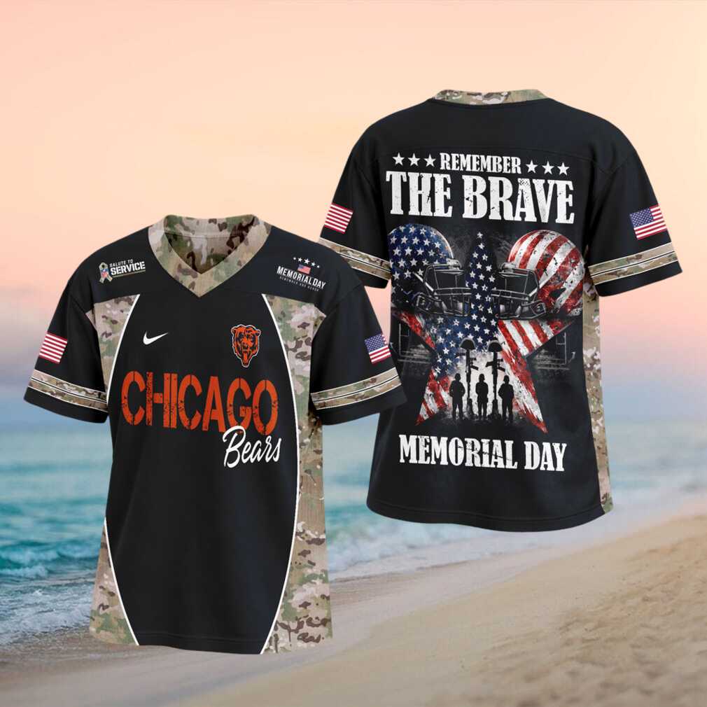 Chicago Bears Memorial Day Camo Salute To Service Football Shirt