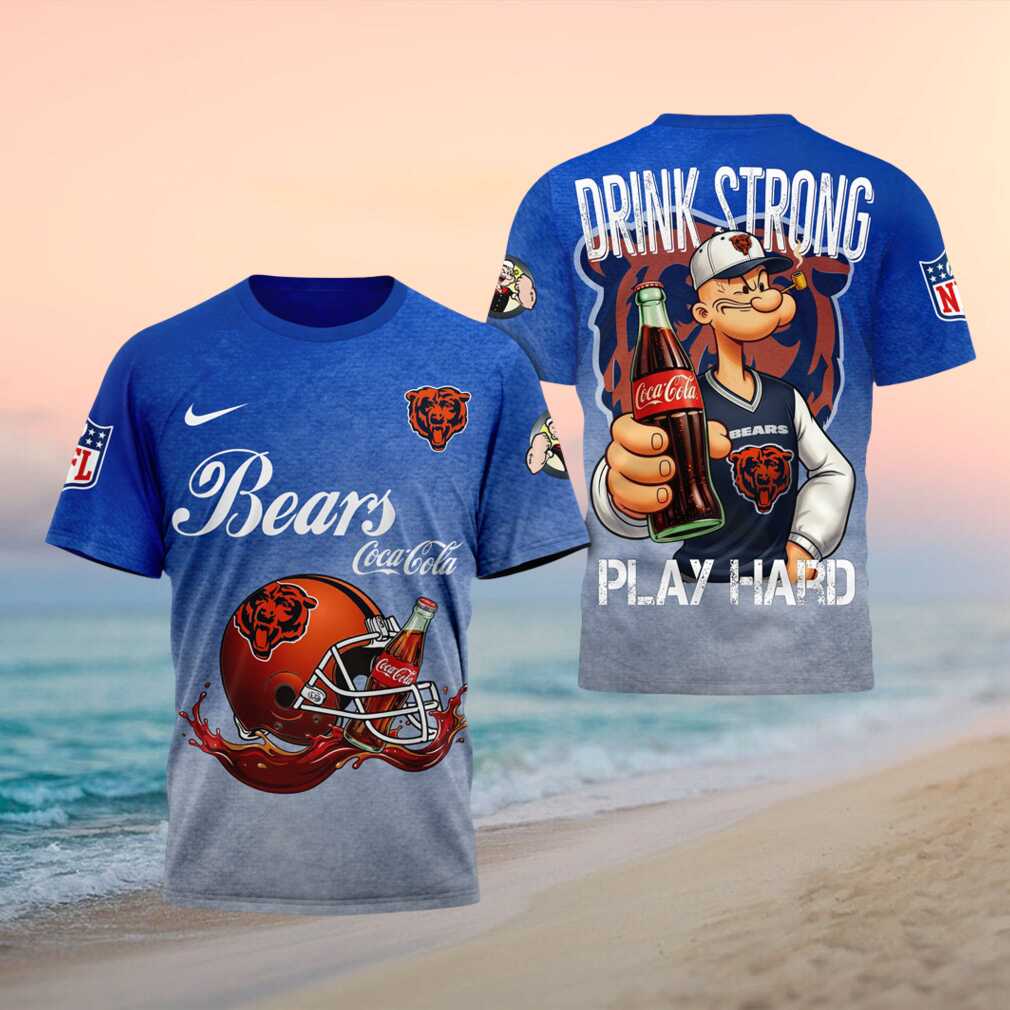 Chicago Bears Popeye Coca Cola Drink Strong Football Shirt
