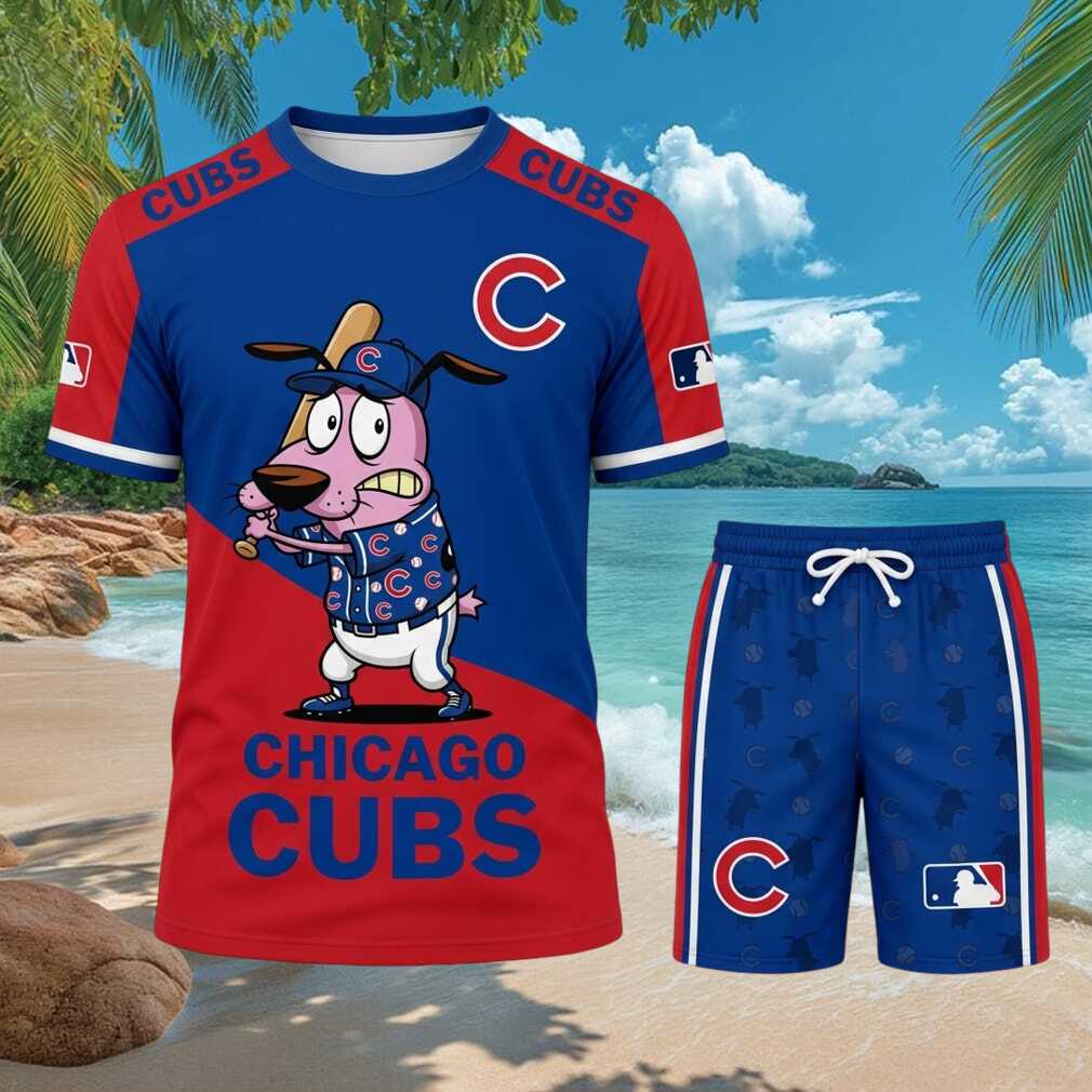Chicago Cubs Courage The Cowardly Dog Baseball Shirt