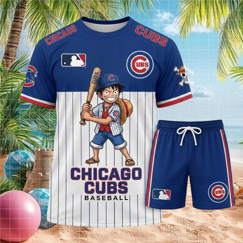 Chicago Cubs Luffy Anime Baseball Shorts Shirt