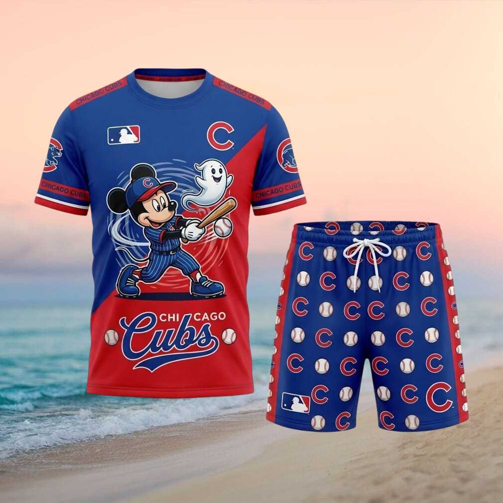 Chicago Cubs Mickey Mouse Halloween Ghost Baseball Shirt