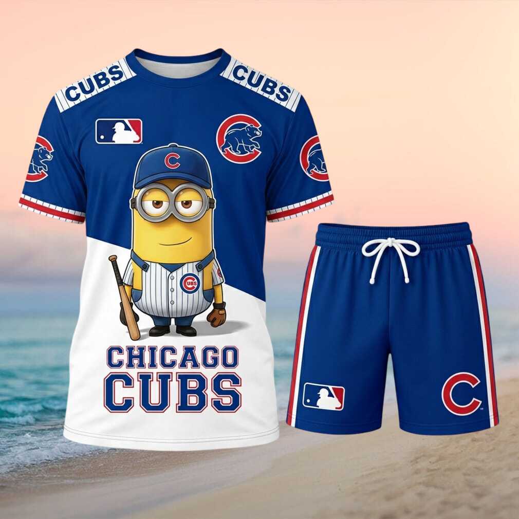 Chicago Cubs Minion Baseball Batter Fan Shorts Shirt
