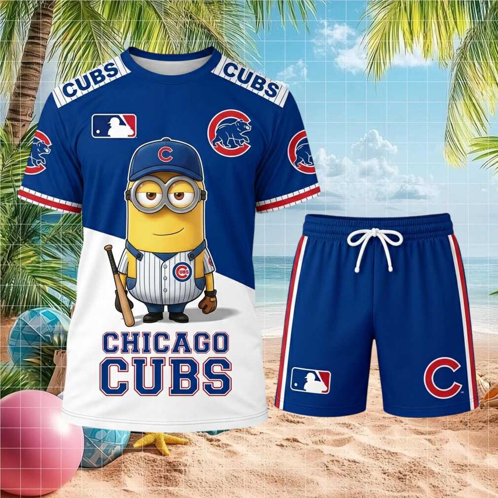 Chicago Cubs Minion Baseball Batter Fan Shorts Shirt