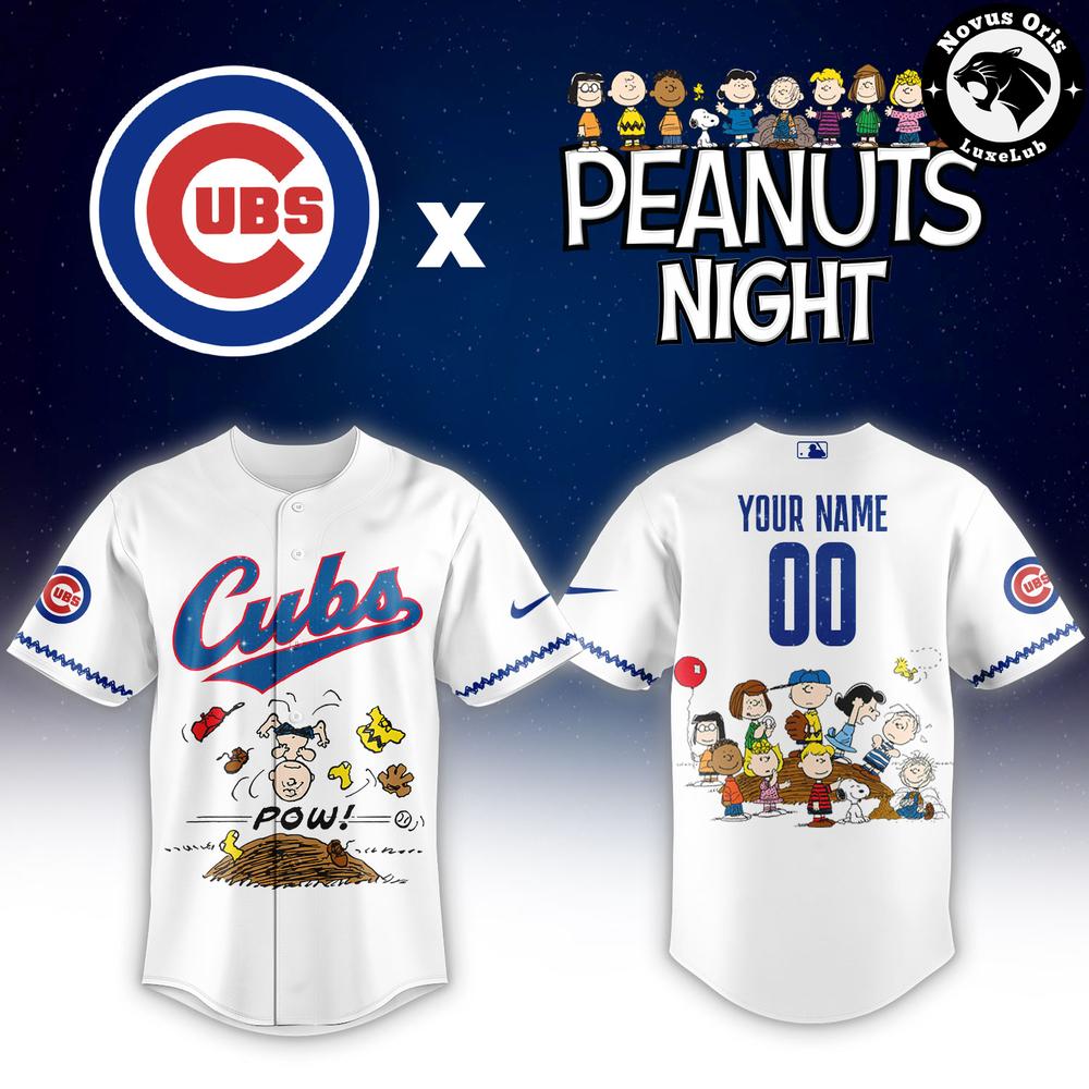 Chicago Cubs x Peanuts Night Limited Edition Baseball Jersey