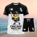 Chicago White Sox Minion Batter Pinstripe Shorts Shirt