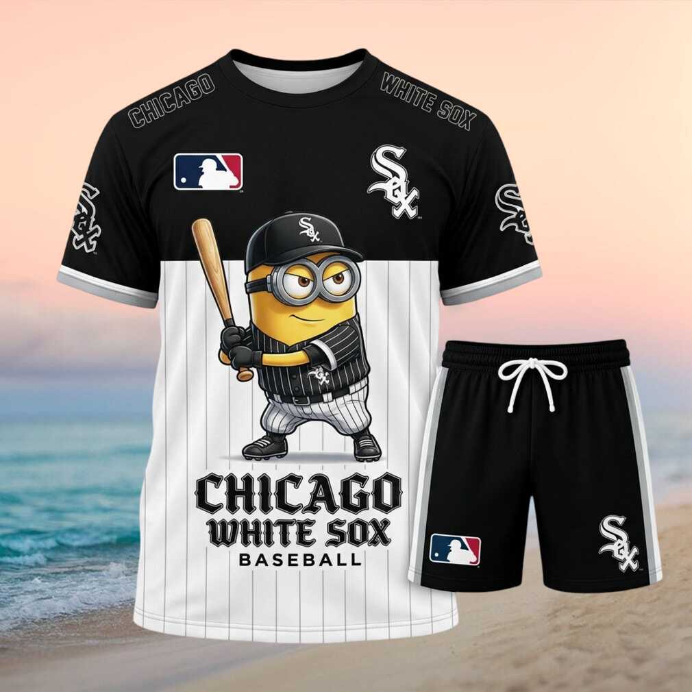 Chicago White Sox Minion Batter Pinstripe Shorts Shirt