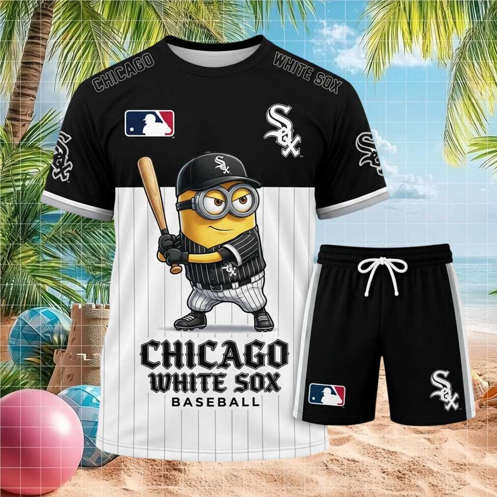 Chicago White Sox Minion Batter Pinstripe Shorts Shirt