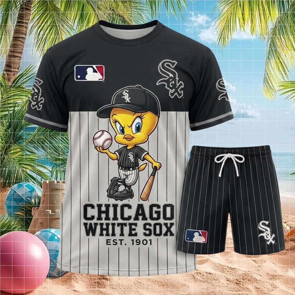 Chicago White Sox Tweety Bird Baseball Outfit Shorts Shirt