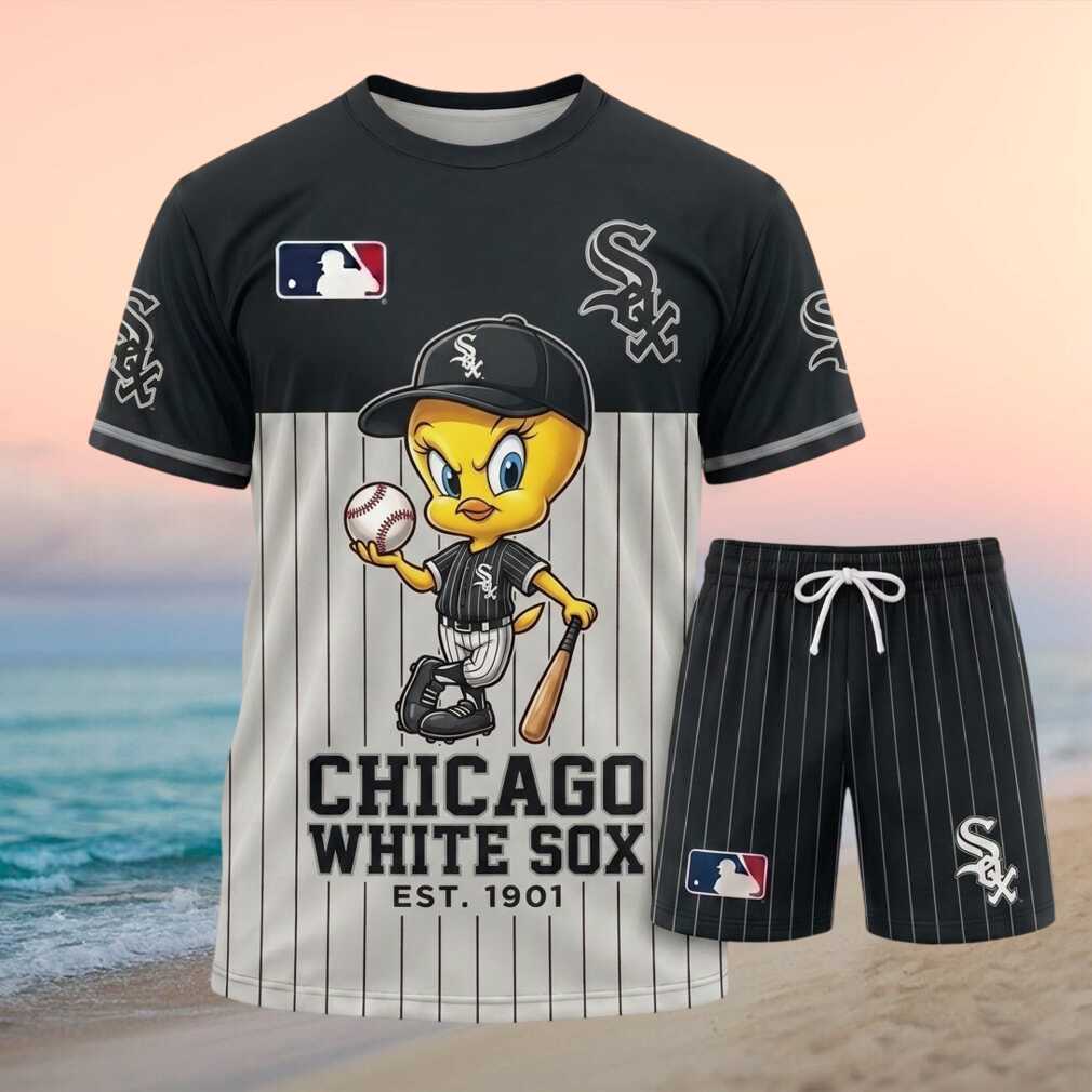 Chicago White Sox Tweety Bird Baseball Outfit Shorts Shirt