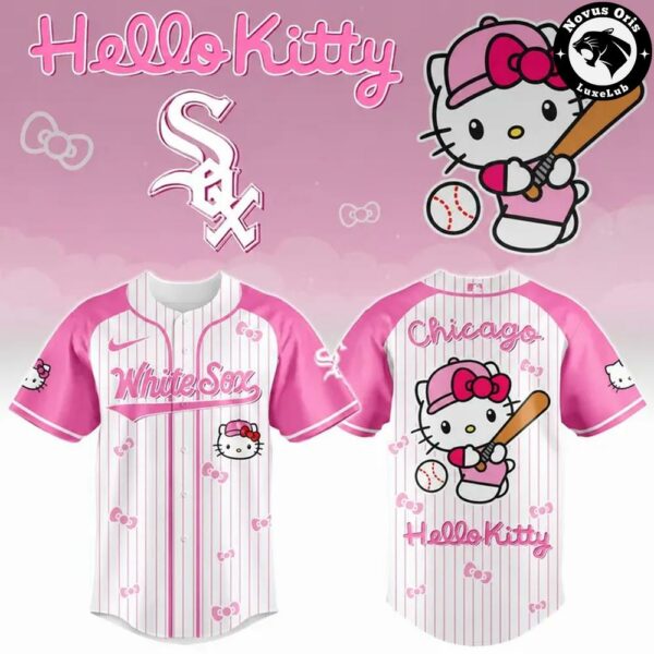 Chicago White Sox x Hello Kitty Night Fan Gift Apparel Limited Edition Baseball Jersey