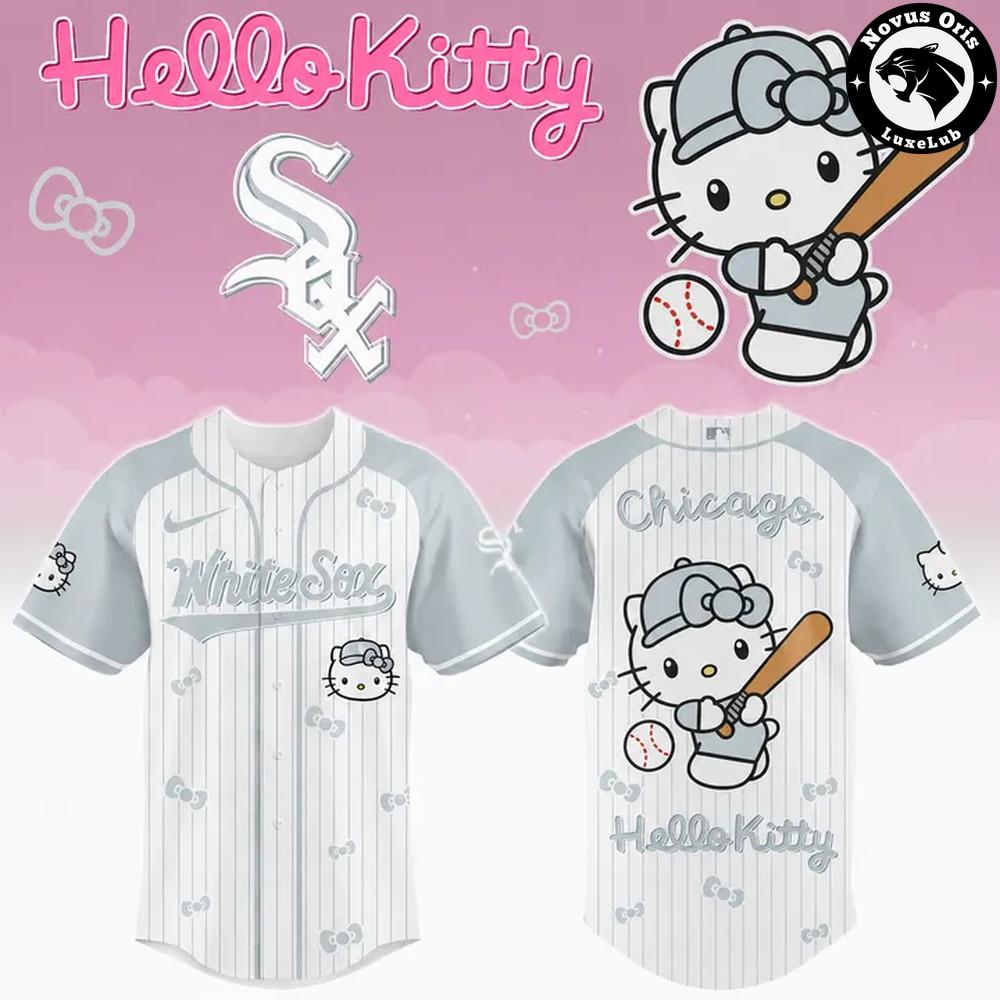Chicago White Sox x Hello Kitty Night Fan Gift Apparel Limited Edition Baseball Jersey