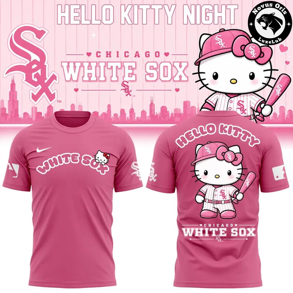 Chicago White Sox x Hello Kitty Night Fan Gift Apparel Limited Edition T-Shirt