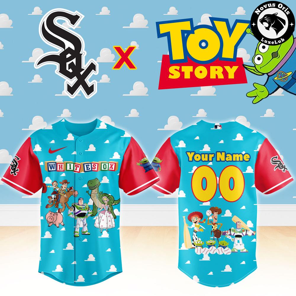 Chicago White Sox x Toy Story Night Woody Buzz Lightyear Custom Baseball Jersey