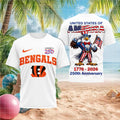 Cincinnati Bengals 250th Anniversary American Eagle Shirt - Limotees LLC